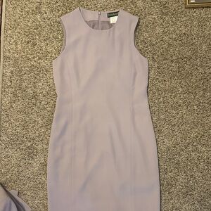 Harve Benard Sleeveless Lavender Midi Sheath Dress